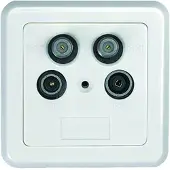 Axing SSD 4-00 Antennedoos Twin Inbouw (in muur) Steekleidingdoos