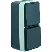 Berker Grijs W1 Combischakelaarcontactdoos Met Behuizing IP55 - 47803515
