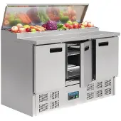 Polar RVS Pizza Werkbank 8 x 1/4 GN | 389 Liter