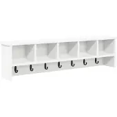 vidaXL Wandgemonteerde kapstok Muurmontage Wit 100 x 16 x 26 cm
