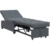 vidaXL Slaapbank Donkergrijs 194 x 67 x 82 cm Fluweel
