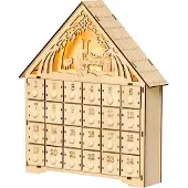 4Goodz Adventskalender met led-verlichting 24 laden 26x30 cm