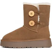 Gooce Boots 'HUBBARD' bruin / kastanjebruin