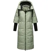 NAVAHOO Wintermantel 'Ciao Miau XIV' pastelgroen / zwart