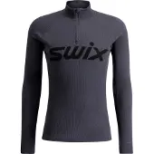 Swix RaceX Merino Half Zip, heren, donkergrijs