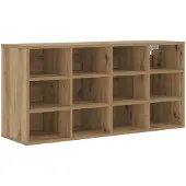 vidaXL Schoenenkast 103 x 30 x 51 cm Bewerkt hout Artisan Eiken