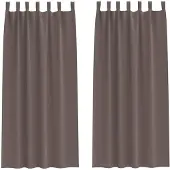 vidaXL Blackout Gordijnen met Ringen 2 pcs Donkerbruin 260 x 140 cm