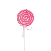 House Vitamin Christmas decoration lolly pop foam pink/yellow 10x29cm