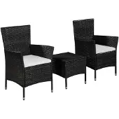 vidaXL 6-delige Loungeset met kussens poly rattan bruin