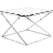 Beliani BEVERLY - Salontafel - Zilver - Glas