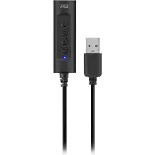 ACT USB-A - 3,5mm Jack headset audio adapter | zwart | 0,50 meter