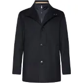 HUGO BOSS Boss Black H-Coxtan donkerblauw effen winterjas wol normale fit