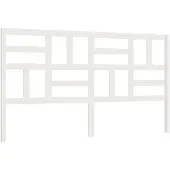 vidaXL Hoofdbord 186x4x104 cm massief grenenhout wit