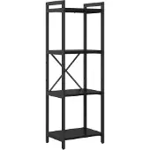vidaXL Boekenplank 40 x 30 x 119 cm Bewerkt hout Zwart Eiken