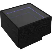 vidaXL Salontafel, zwart, eikenlook, 40 x 40 x 30 cm
