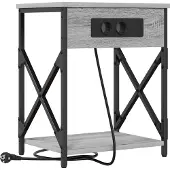 vidaXL Nachtkastje Grijs Sonoma 41 x 31 x 51 cm Bewerkt hout