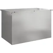 vidaXL Tuinkussens opbergdoos Staal 80 x 50,5 x 50 cm 220 Zilver