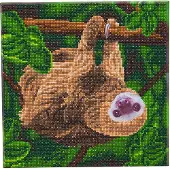 Crystal Art diamond painting kit Two Toed Sloth 30 x 30 cm