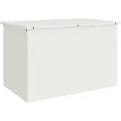 vidaXL Tuinkussens opbergdoos Staal 80 x 50,5 x 50 cm 220 Wit