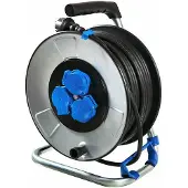 Bachmann stalen kabeltrommel, 3-aderig, 40 meter, H07RN-F 3G1,5mm, IP44
