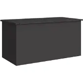 vidaXL Tuinkussens opbergdoos Staal 100 x 50,5 x 50 cm 220 Zwart