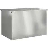 vidaXL Tuinkussens opbergdoos Staal 80 x 50,5 x 50 cm 175 L Zilver
