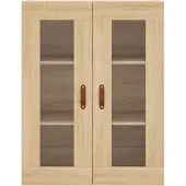 vidaXL Hoge kast 69,5x34x180 cm bewerkt hout sonoma eikenkleurig