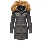 MARIKOO Wintermantel 'Rose' bruin / antraciet
