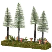 Everlands Mushroom tafelstuk l8b28h30 cm groen kerst