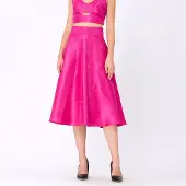 Smart & Joy Wijd uitlopende taffeta rok