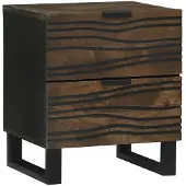 vidaXL Nachtkastje Walnotenhout 40 x 33 x 46 cm Bewerkt hout