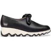 Wonders Dames Leren schoenen Simon 11 zwart (39), Leer, Plat, Veters, Casual C-7611