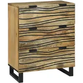 vidaXL Dressoir met lade Bruin 60 x 33.5 x 75 cm Massief mangohout