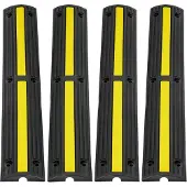 Vevor Kabel Bescherming 100 x 15 x 3,1 cm, 4x 1-kanaals slangbrug Kabelgoot kabelbrug oploopbeveiliging kabel