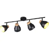 TRIO Design plafondlamp 4-lichts Valentin zwart