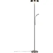 TRIO Vloerlamp Palermo nikkel met leeslamp