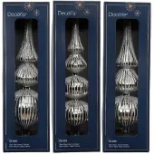 Décoris Piek glas L7,2b7,2h31 cm zilver a3