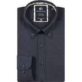 Giordano overhemd donkerblauw buttom down