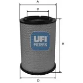 Ufi 27.A43.00 Luchtfilter