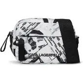 Karl lagerfeld JEANS Schoudertas grijs / zwart / wit