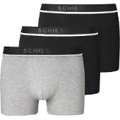 Schiesser Boxershorts 95/5 3-pack zwart-grijs
