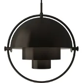 Gubi Multi-lite Hanglamp Ø25,5 Cm Zwart Messing - Hanglampen Metaal Black Brass - 10072258