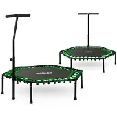 Neo-Sport Fitness trampoliini kahvalla 127 cm - kuusikulmainen vihreä