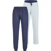 Phil&Co. Pyjamabroek 'Cozy Classics' navy / grijs / wit