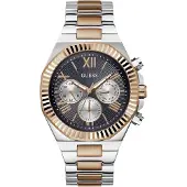 GUESS Analoog horloge 'EQUITY' brons / zilver