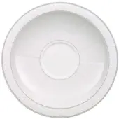 Villeroy & Boch Gray Pearl Saucer For Breakfast Cup 18 Cm - Koffie- & theeschotels Porselein White - 1043921250