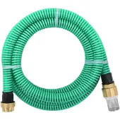 vidaXL Zuigslang met messing koppelingen 1,1'' 3 m PVC groen