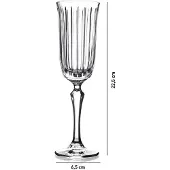 Karaca Joy Champagneflutes 17,5 cl / 175 ml | Set van 4 Stuks | Champagneglazen voor Prosecco en Cava | Glas | Vaatwasserbestendig