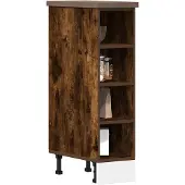 vidaXL Onderkast Riga, gerookt eikenfineer, 20x44,5x81,5 cm, houtvezelplaat