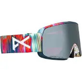 Anon - Skibrillen - M6S Glitch Lines Perceive Sunny Onyx voor Unisex - Oranje